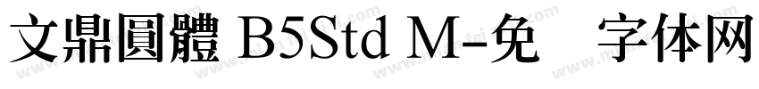 文鼎圓體 B5Std M字体转换